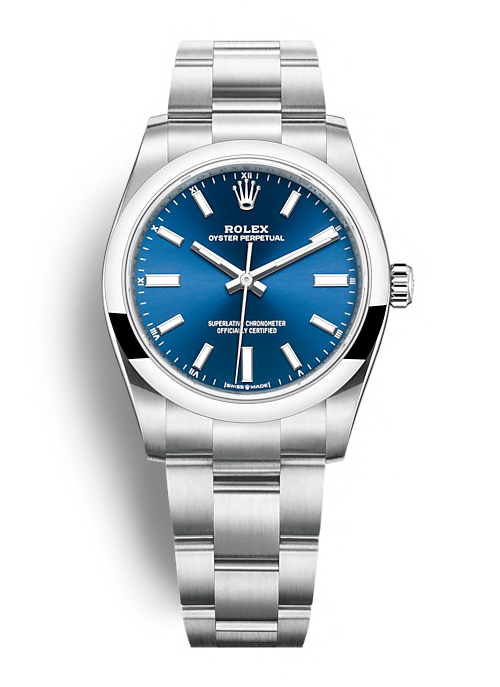 rolex oyster perpetual 34 blue